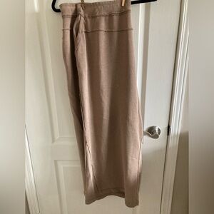 Maeve by Anthropologie 2X Tan wide leg lounge pants